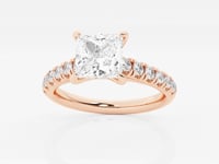 Estelle-Side Stone Engagement Ring - Lab Grown Diamonds