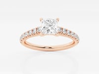 Estelle-Side Stone Engagement Ring - Lab Grown Diamonds
