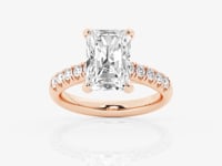 Estelle-Side Stone Engagement Ring - Lab Grown Diamonds
