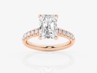 Estelle-Side Stone Engagement Ring - Lab Grown Diamonds