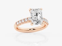 Estelle-Side Stone Engagement Ring - Lab Grown Diamonds