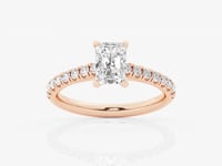 Estelle-Side Stone Engagement Ring - Lab Grown Diamonds