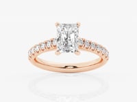Estelle-Side Stone Engagement Ring - Lab Grown Diamonds