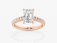 Estelle-Side Stone Engagement Ring - Lab Grown Diamonds