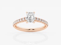 Estelle-Side Stone Engagement Ring - Lab Grown Diamonds