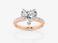 Estelle-Side Stone Engagement Ring - Lab Grown Diamonds