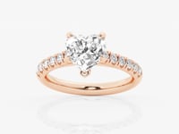 Estelle-Side Stone Engagement Ring - Lab Grown Diamonds