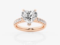 Estelle-Side Stone Engagement Ring - Lab Grown Diamonds