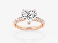 Estelle-Side Stone Engagement Ring - Lab Grown Diamonds