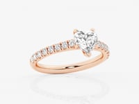 Estelle-Side Stone Engagement Ring - Lab Grown Diamonds