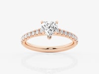 Estelle-Side Stone Engagement Ring - Lab Grown Diamonds