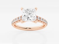 Estelle-Side Stone Engagement Ring - Lab Grown Diamonds