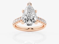Estelle-Side Stone Engagement Ring - Lab Grown Diamonds