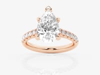 Estelle-Side Stone Engagement Ring - Lab Grown Diamonds