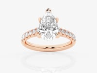 Estelle-Side Stone Engagement Ring - Lab Grown Diamonds