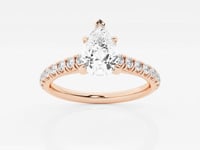 Estelle-Side Stone Engagement Ring - Lab Grown Diamonds