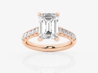 Estelle-Side Stone Engagement Ring - Lab Grown Diamonds