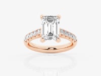 Estelle-Side Stone Engagement Ring - Lab Grown Diamonds