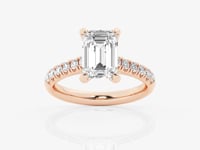 Estelle-Side Stone Engagement Ring - Lab Grown Diamonds
