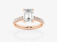 Estelle-Side Stone Engagement Ring - Lab Grown Diamonds