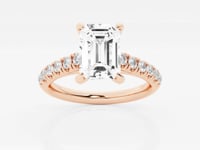 Estelle-Side Stone Engagement Ring - Lab Grown Diamonds