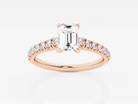 Estelle-Side Stone Engagement Ring - Lab Grown Diamonds