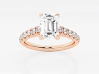 Estelle-Side Stone Engagement Ring - Lab Grown Diamonds