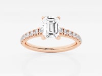 Estelle-Side Stone Engagement Ring - Lab Grown Diamonds