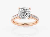 Estelle-Side Stone Engagement Ring - Lab Grown Diamonds