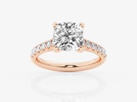 Estelle-Side Stone Engagement Ring - Lab Grown Diamonds