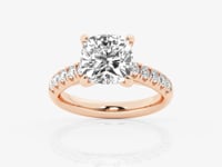 Estelle-Side Stone Engagement Ring - Lab Grown Diamonds