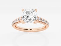 Estelle-Side Stone Engagement Ring - Lab Grown Diamonds