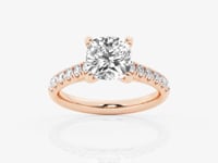 Estelle-Side Stone Engagement Ring - Lab Grown Diamonds