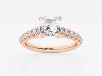 Estelle-Side Stone Engagement Ring - Lab Grown Diamonds