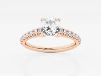 Estelle-Side Stone Engagement Ring - Lab Grown Diamonds