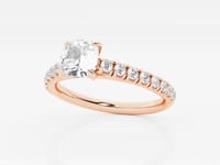 Estelle-Side Stone Engagement Ring - Lab Grown Diamonds