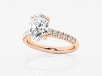 Estelle-Side Stone Engagement Ring - Lab Grown Diamonds