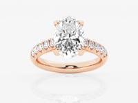 Estelle-Side Stone Engagement Ring - Lab Grown Diamonds