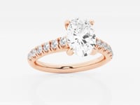 Estelle-Side Stone Engagement Ring - Lab Grown Diamonds