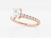 Estelle-Side Stone Engagement Ring - Lab Grown Diamonds