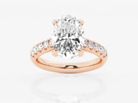 Estelle-Side Stone Engagement Ring - Lab Grown Diamonds