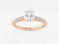 Estelle-Side Stone Engagement Ring - Lab Grown Diamonds