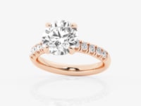 Estelle-Side Stone Engagement Ring - Lab Grown Diamonds