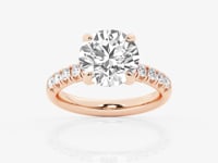 Estelle-Side Stone Engagement Ring - Lab Grown Diamonds