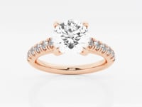 Estelle-Side Stone Engagement Ring - Lab Grown Diamonds