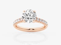 Estelle-Side Stone Engagement Ring - Lab Grown Diamonds