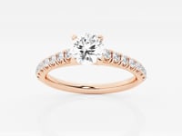 Estelle-Side Stone Engagement Ring - Lab Grown Diamonds
