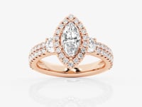 Adriana-Halo Engagement Ring - Lab Grown Diamonds